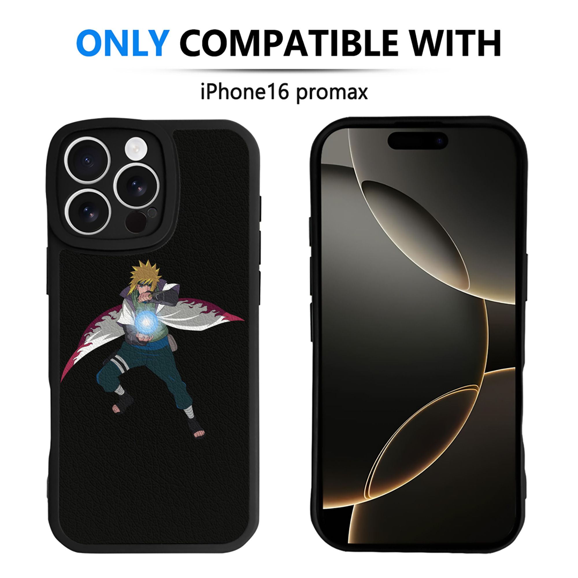 （画像用） NARUTO -ナルト- 波風 ミナト Namikaze Minato 【iPhone 16シリーズ対応】シリコンスマホケース（レザー調） 材質：シリコン